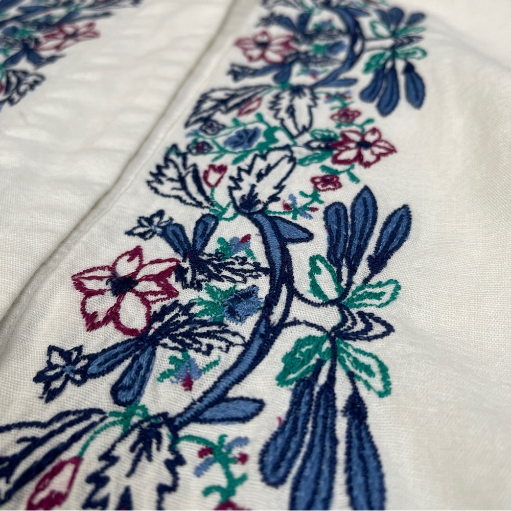 NANETTE LEPORE embroidered lined linen cotton boho lightweight jacket NEW size 2 - Picture 4 of 14